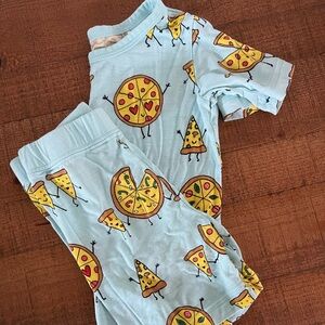 Limited Edition Pizza Party print Little Sleepies Shorts Set size 2T